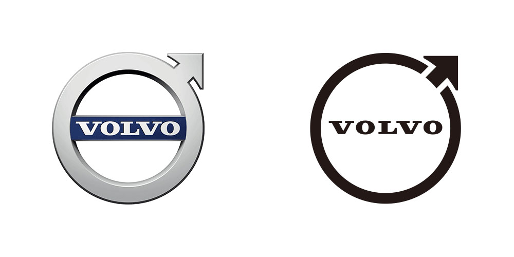 \"沃尔沃汽车logo新升级,logo设计\"