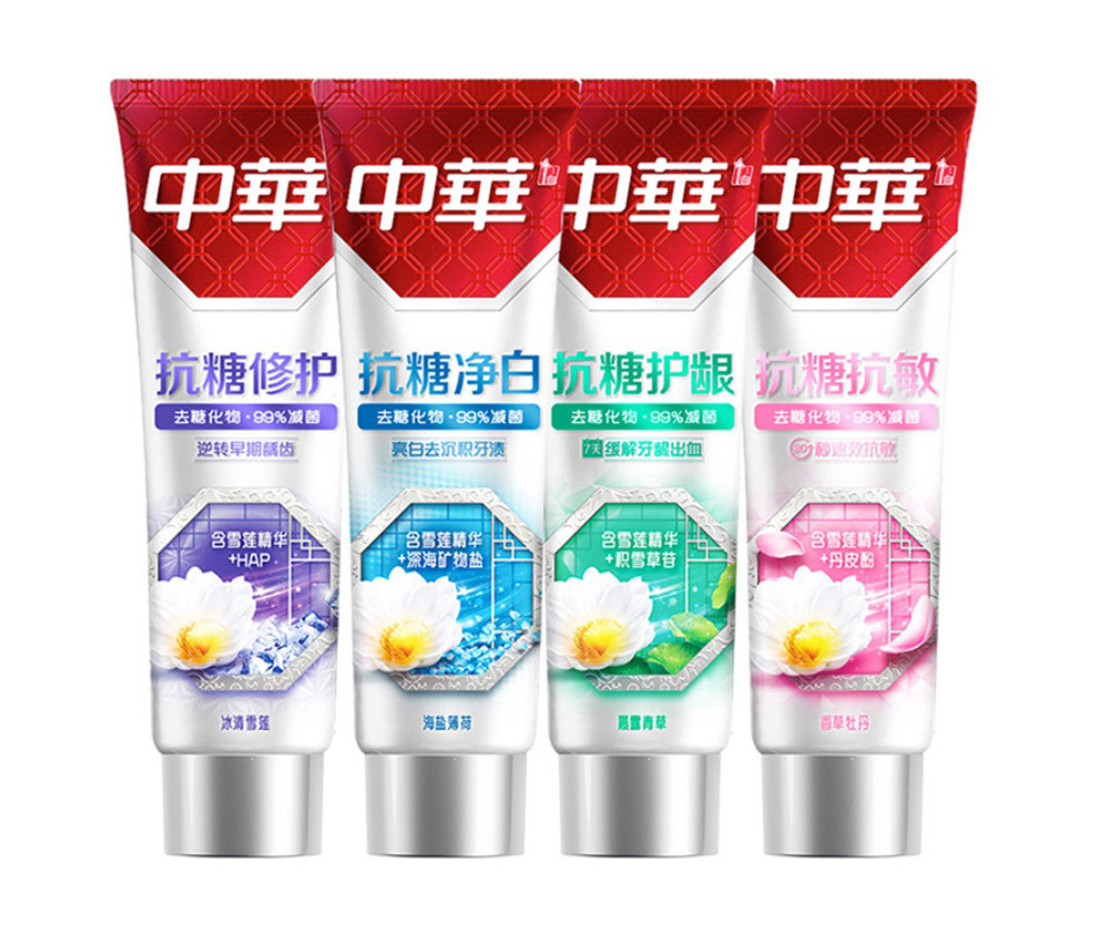 \"中华牙膏产品,包装设计\"